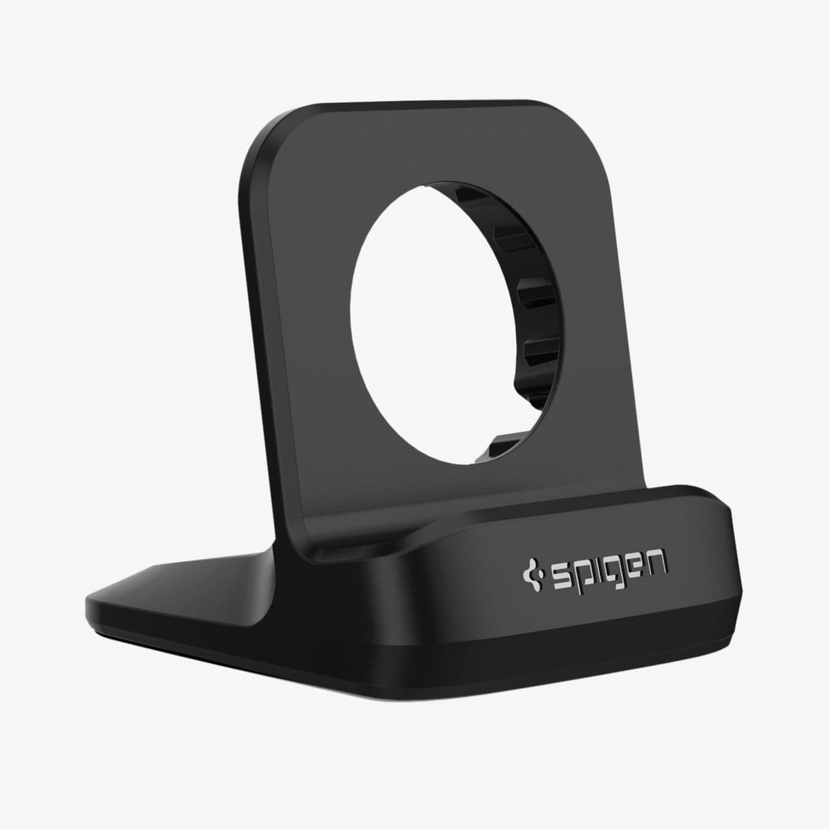 SGP11584 - Apple Watch Night Stand S350 in black showing the front and side