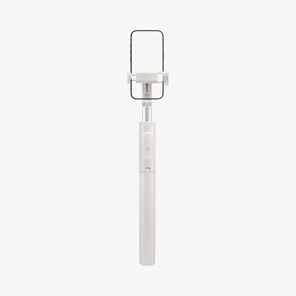 AMP09337 - Tripod Selfie Stick S541W in Dune Beige showing the back, attached to the tripod stick in portrait form