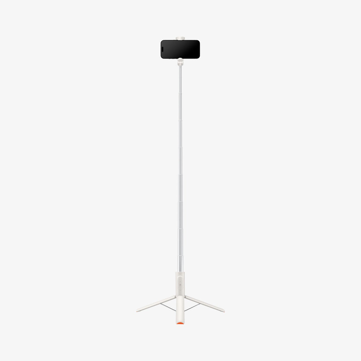 AMP09337 - Tripod Selfie Stick S541W in Dune Beige showing the front of the device attached to the extended tripod