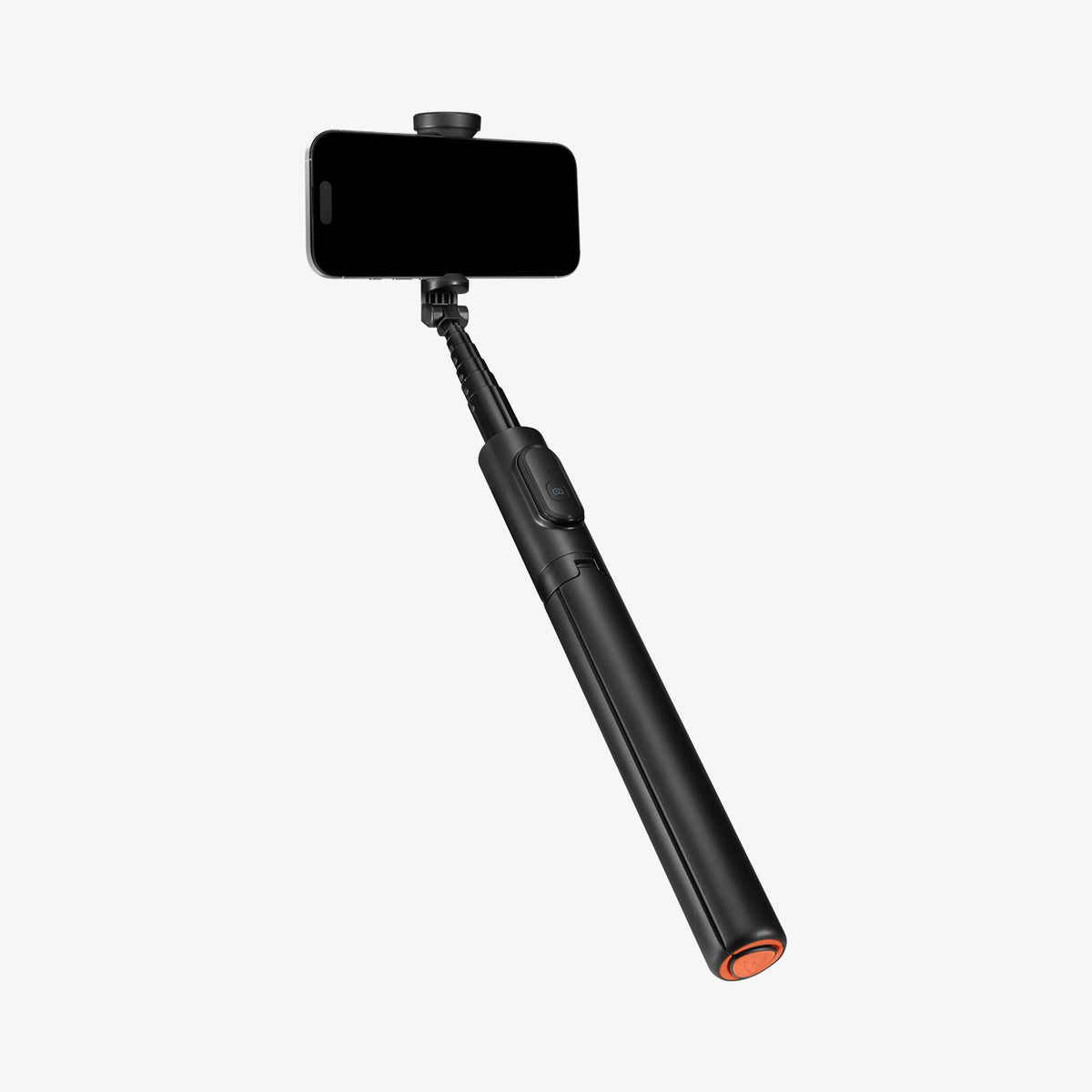 AMP09336 - Tripod Selfie Stick S541W in Black showing the tripod stick with the device attached in a handheld mode