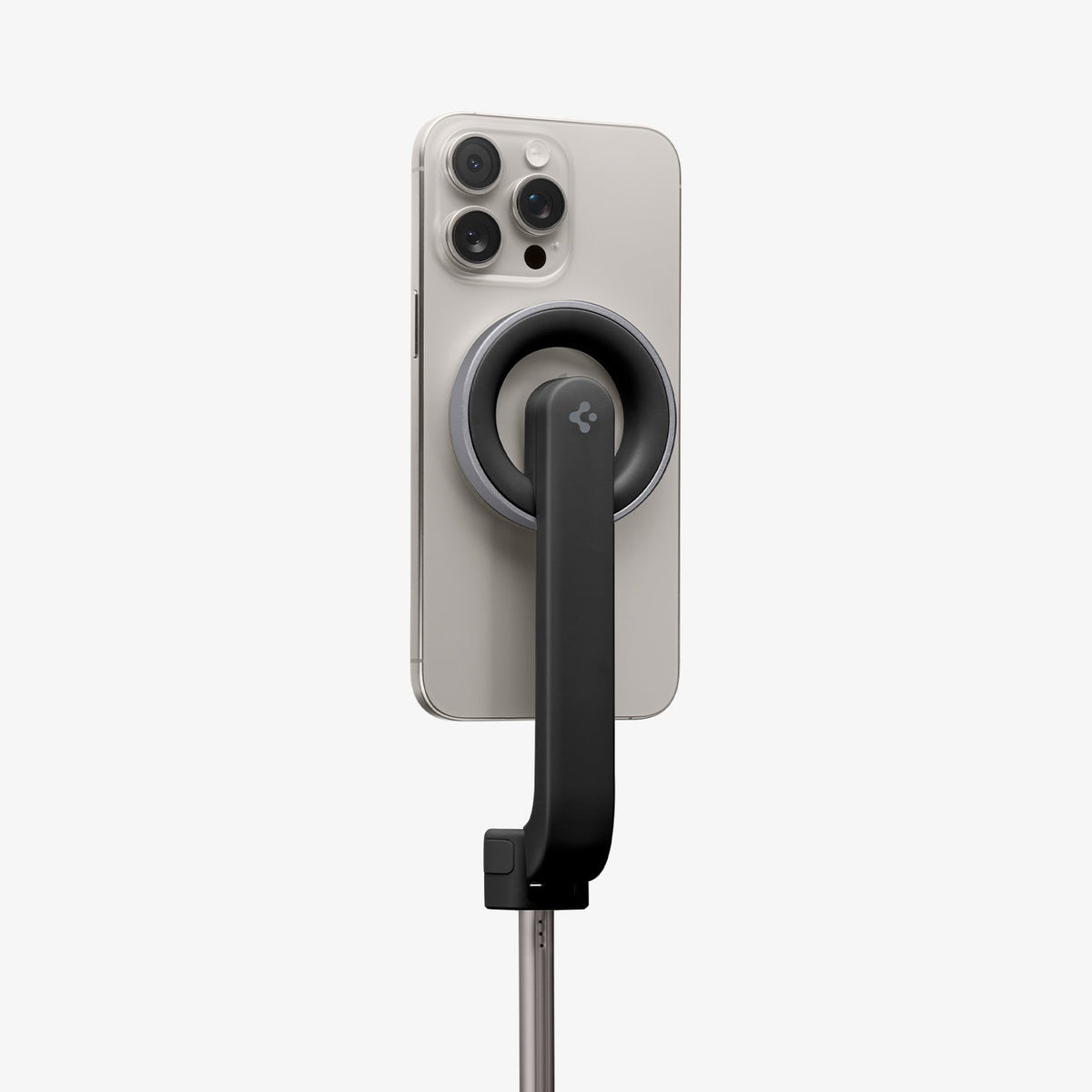 AMP07656 - Tripod Selfie Stick (Magfit) | S571W showing the back with a device attached to a selfie stick
