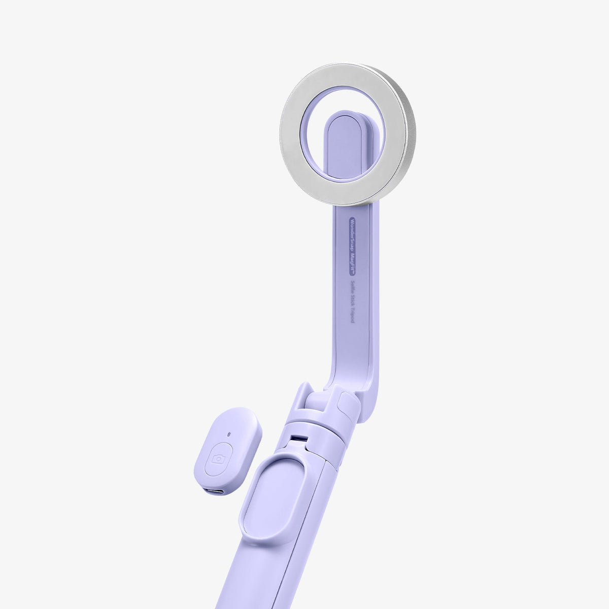 AMP07658 - Tripod Selfie Stick (Mag Fit) | S571W in Lavender showing the front, retracted