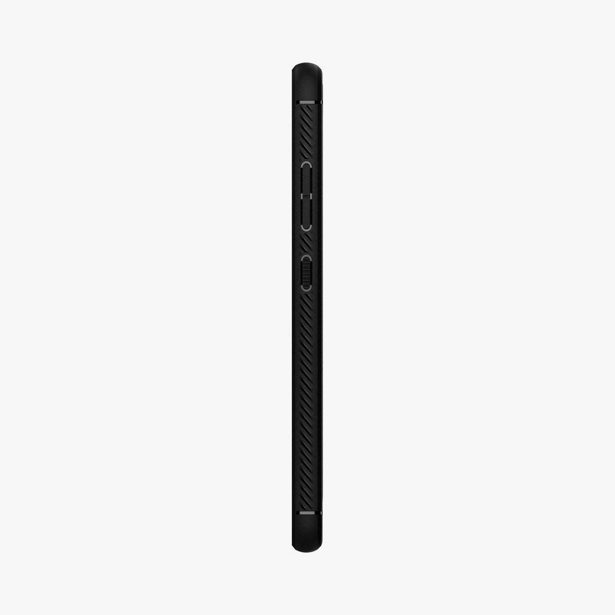 ACS02741 - Galaxy A32 Case Rugged Armor in Matte Black showing the side with side buttons