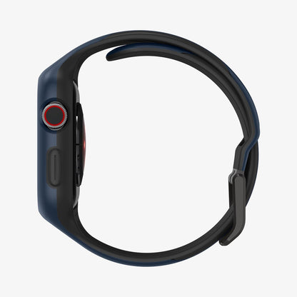 ACS02225 - Apple Watch Series (44mm) Case Liquid Air Pro in navy blue showing the side