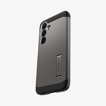 ACS07333 - Galaxy S24 Plus Case Tough Armor in Gunmetal showing the back, partial side and bottom