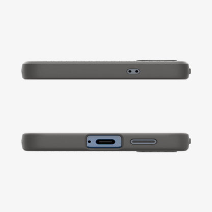 ACS08980 - Galaxy S25 Plus Case Liquid Air in Marble Gray showing the top and bottom