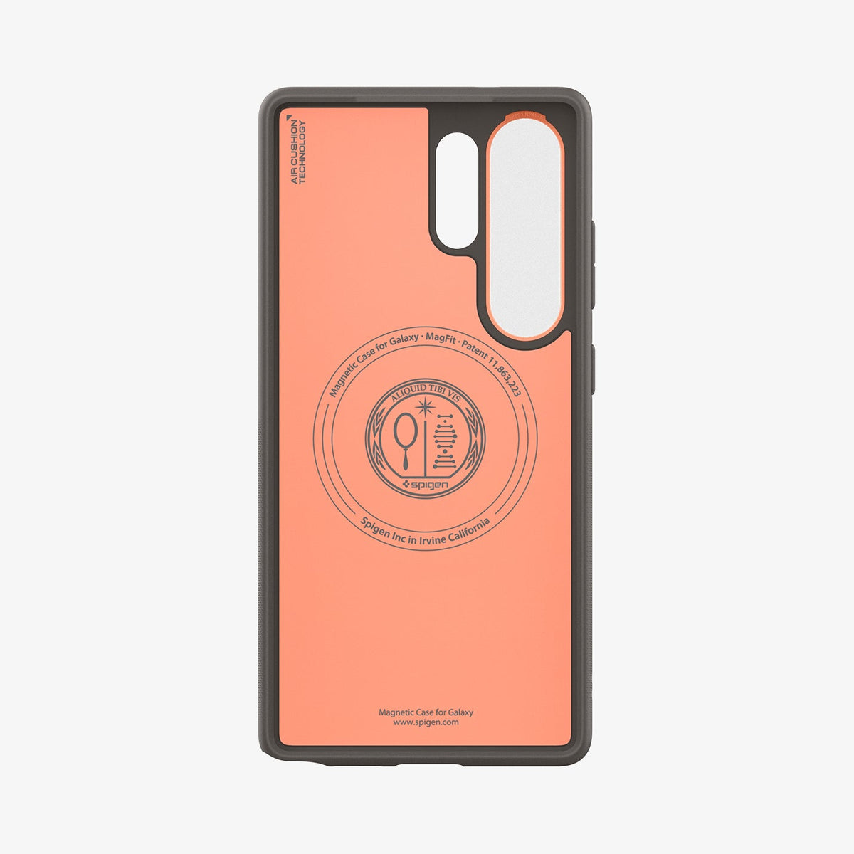 ACS09058 - Galaxy S25 Ultra Case Nano Pop (MagFit) in Papaya Gray showing the inner