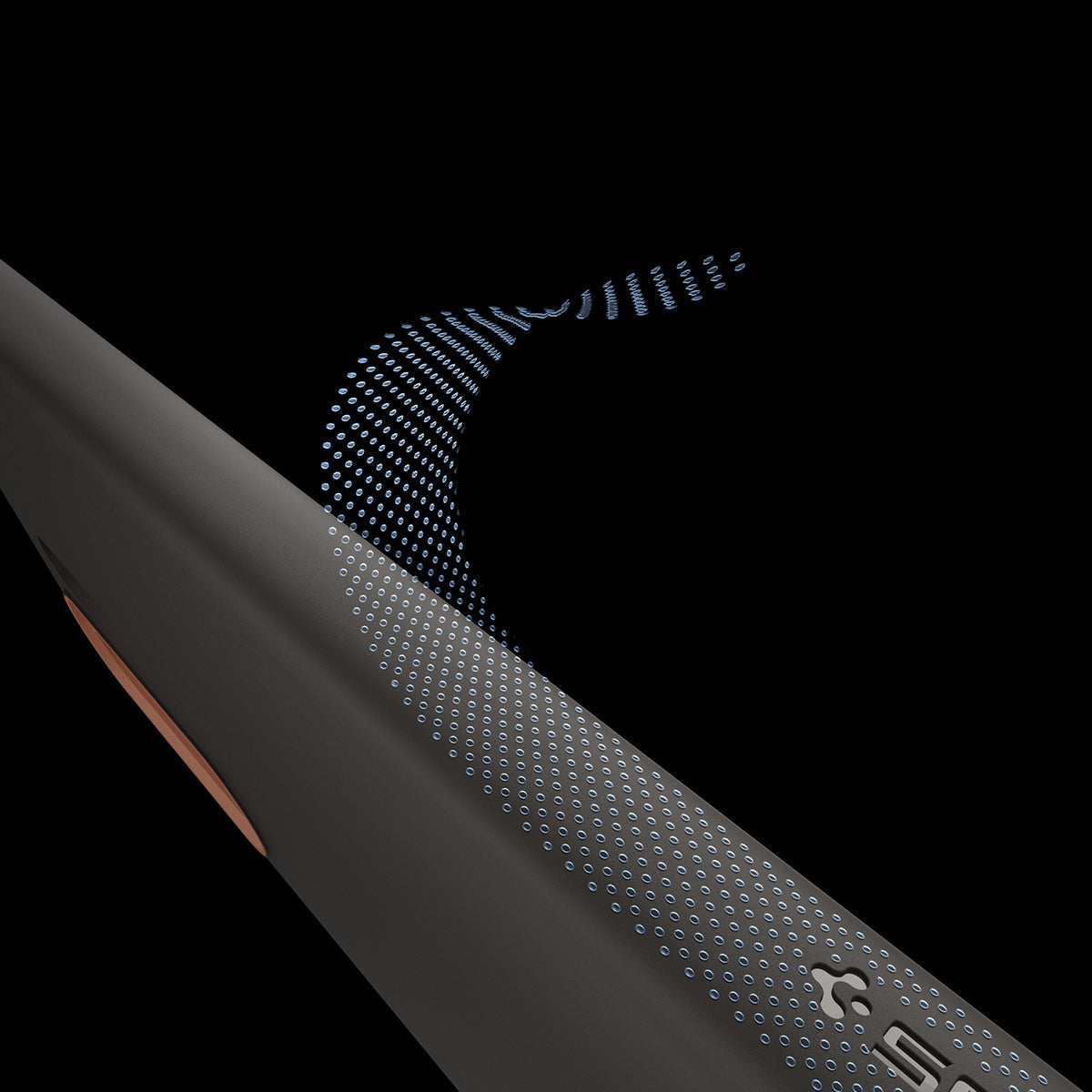 ACS09058 - Galaxy S25 Ultra Case Nano Pop (MagFit) in Papaya Gray showing the side with the grip pattern