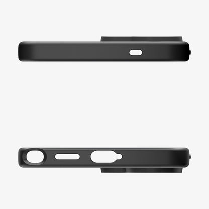 ACS11394 - Galaxy S26 Ultra Case - Thin Fit (Mag Fit) Black showing the top and bottom