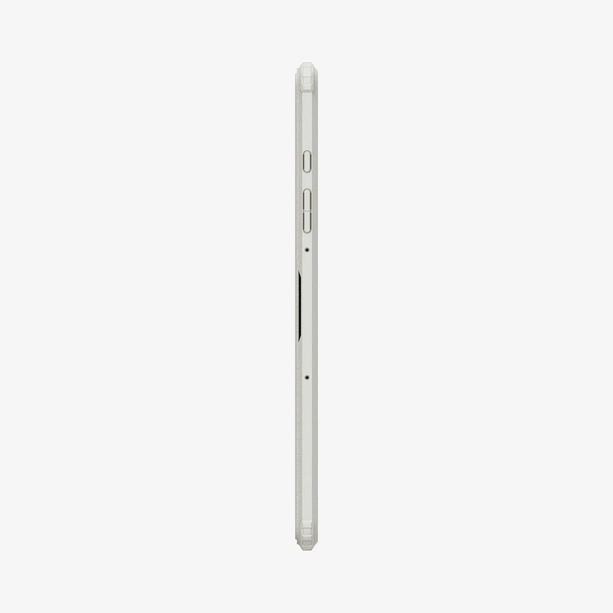 ACS06838 - Galaxy Tab S9 Case Ultra Hybrid Pro in gray showing the side with volume controls