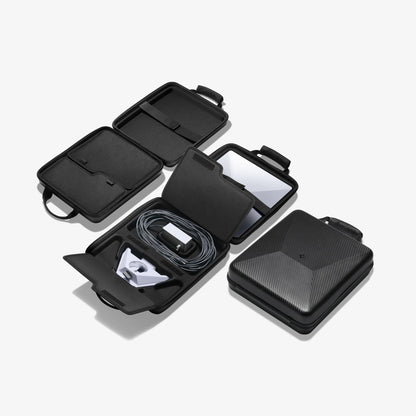 AFA09372 - Starlink Mini Carrying Case in black showing 3 different cases showing the inside and case closed