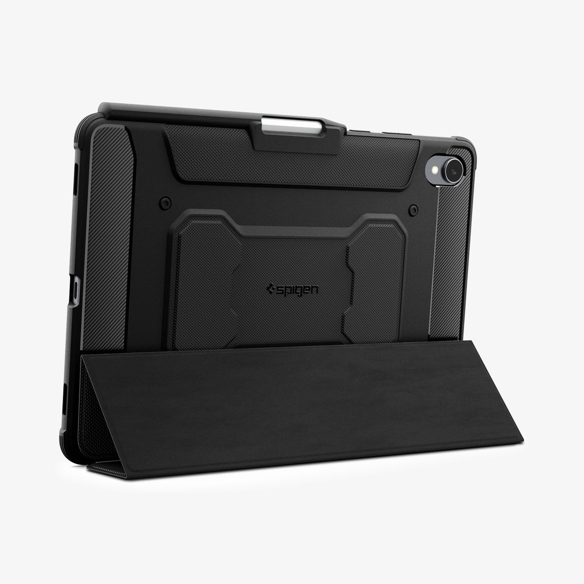 ACS10149 - Galaxy Tab S11 Rugged Armor Pro showing the back with device propped up by built in kickstand