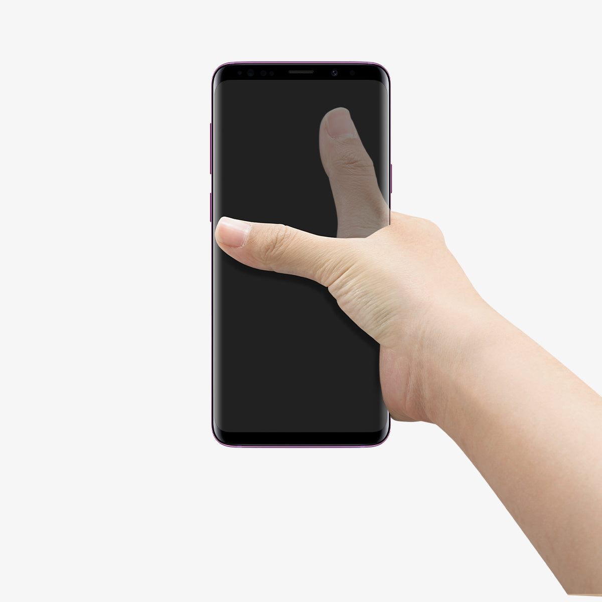 000SR24433 - Style Ring 360 in gunmetal showing the phone in someone's hand