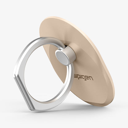 000EP20244 - Style Ring in champagne gold showing the front and side propped up by ring
