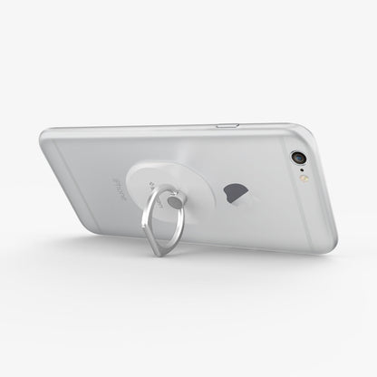 SGP11760 - Style Ring in white showing the phone propped up by ring attached to back of device