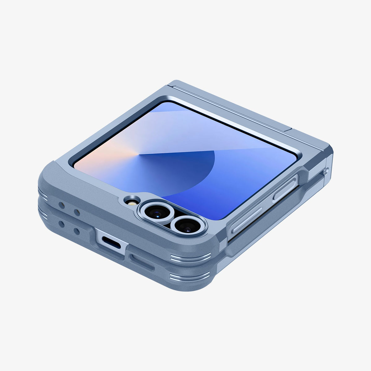 ACS09808 - Galaxy Z Flip 6 Series Tough Armor Pro (MagFit) in Sierra Blue showing the top