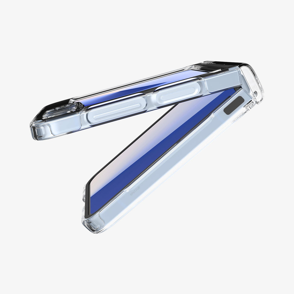 ACS09806 - Galaxy Z Flip 6 Series Ultra Hybrid Pro (MagFit) showing the side, partial front and back almost fully closed