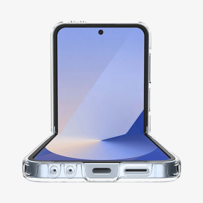 ACS09806 - Galaxy Z Flip 6 Series Ultra Hybrid Pro (MagFit) showing the front and partial bottom half open