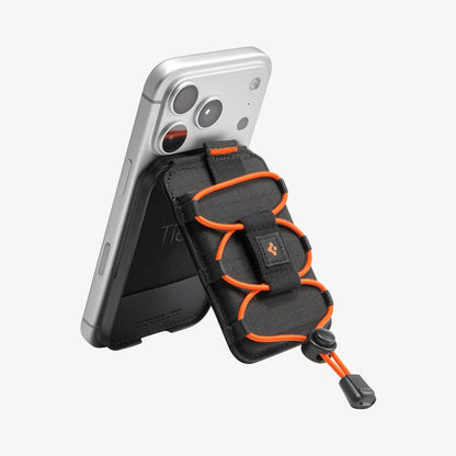 AFA10552 - Tiefit Card Holder (MagFit) in Black showing stand with open