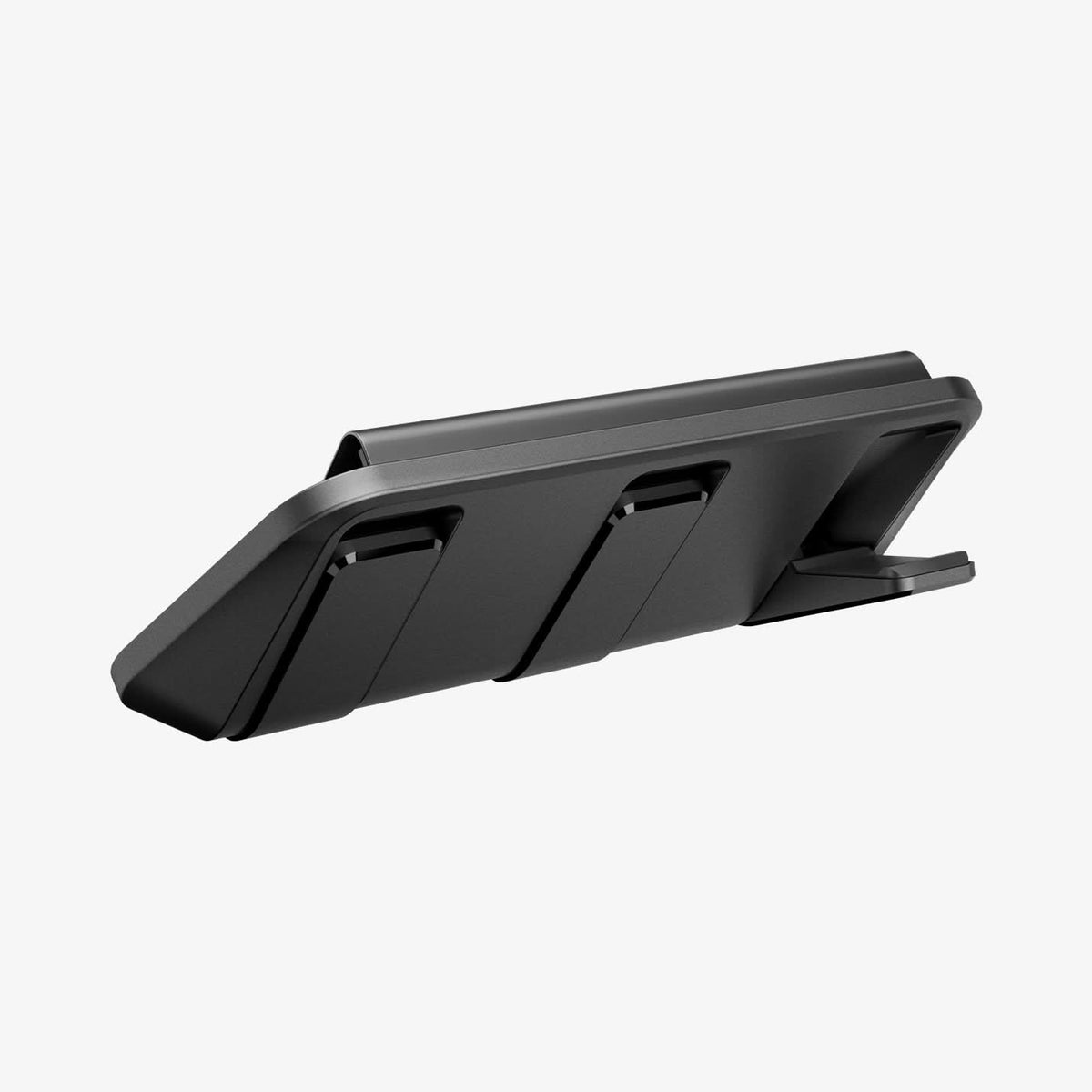 ACP09201 - Tesla Model 3 (2017-2023) Car Seat Hook TO283 in Black showing the front, partial top and side one hook partially open