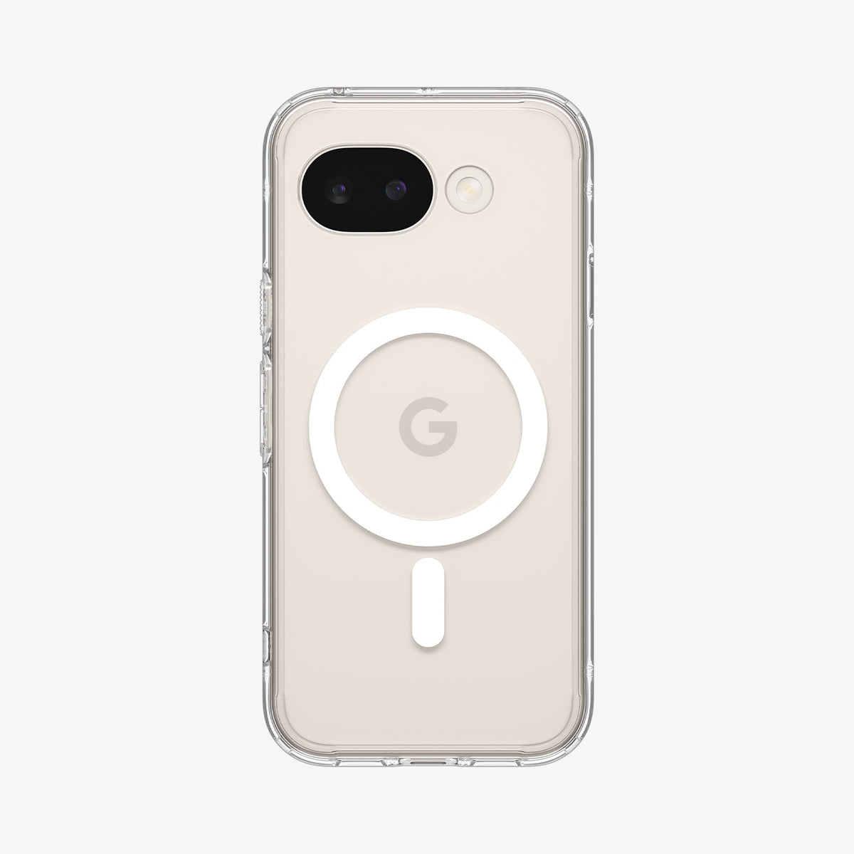 ACS11276 - Pixel 10a Ultra Hybrid Metal Ring (Mag Fit) in Clear White showing the back