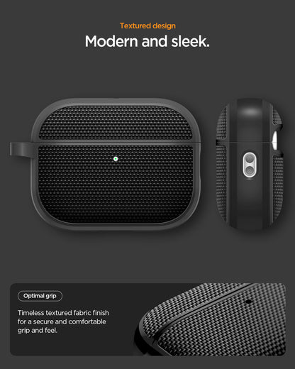 ACS10604 - AirPods Pro 3 Classic Fit in Black showing textured design. modern and sleek