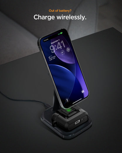 ACS09825 - AirPods Pro 3 Lock Fit in Matte Black showing out of battery? Wireless charge compatible.