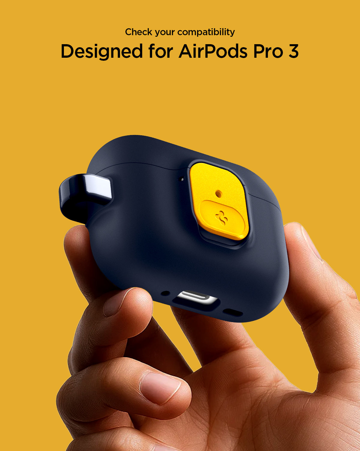 ACS09829 - AirPods Pro 3 Nano Pop in Blueberry Navy showing check your compatibility. Designed for airpods pro 3