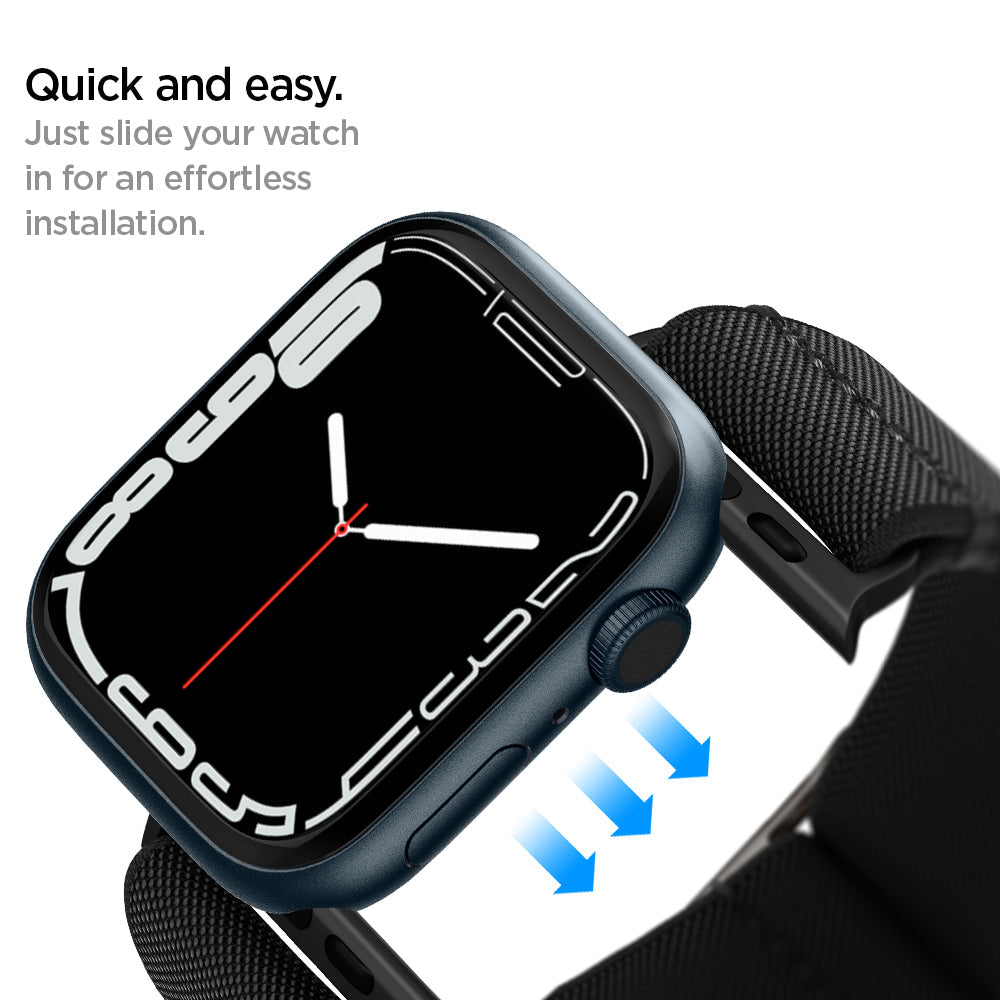 AMP02290 - Apple Watch Series (Apple Watch (41mm)/Apple Watch (38mm)) Watch Band Lite Fit in black just side your watch in for an effortless installation. Quick and easy.