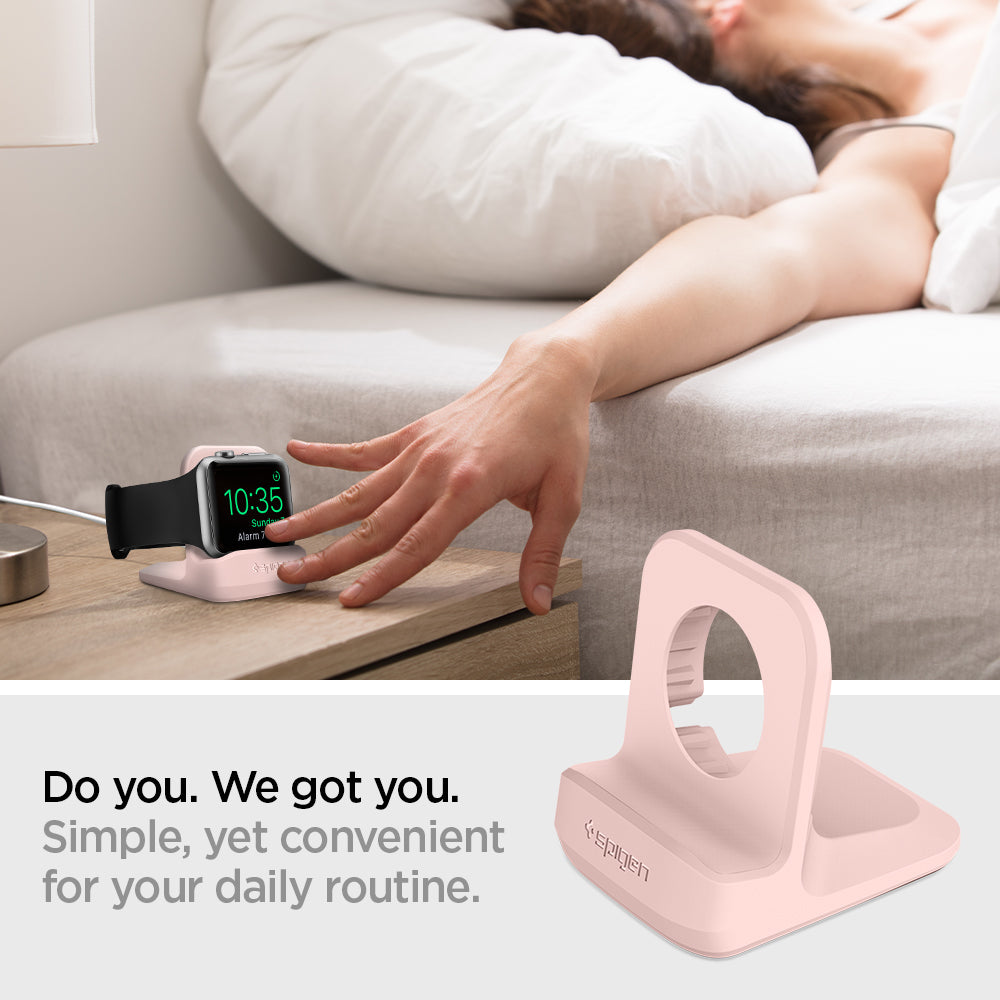 000CD21183 - Apple Watch Night Stand S350 in pink showing the simple yet convenient for your daily routine