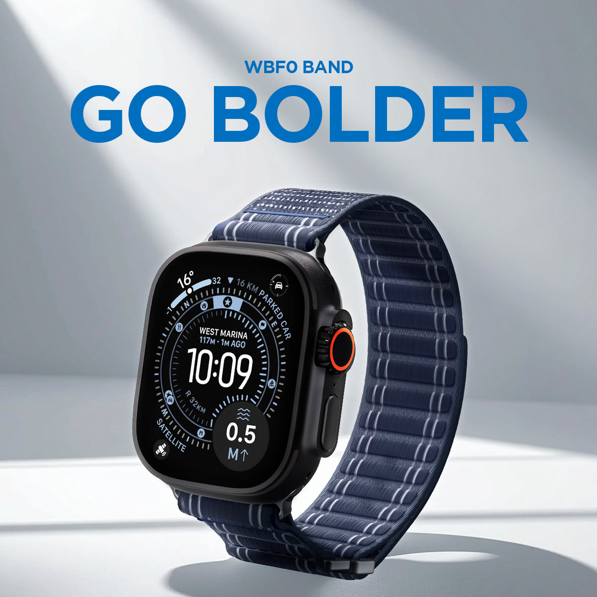 AMP10143 - Apple Watch 10/11 (46mm) WBF0 in Navy showing the front and inner back