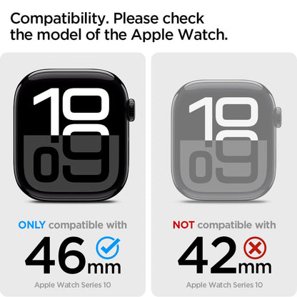 ACS09317 - Apple Watch 10 (46mm) Case Liquid Air Pro in Matte Black compatibility. please check the model of the apple watch. only compatible with 46mm apple watch series 10. Not compatible with 42mm apple watch series 10.