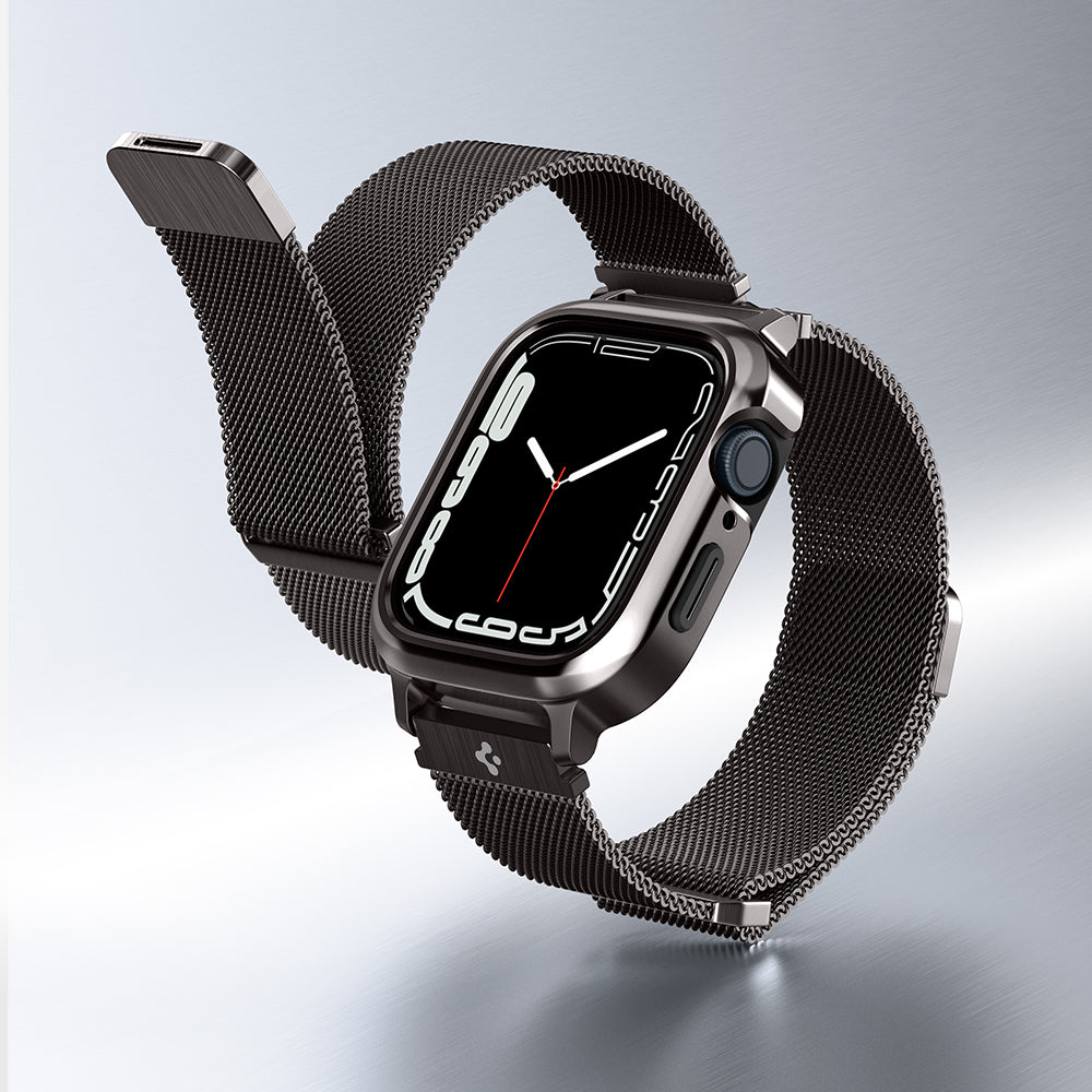 ACS04587 - Apple Watch (41mm) Metal Fit Pro in Graphite showing the different angles