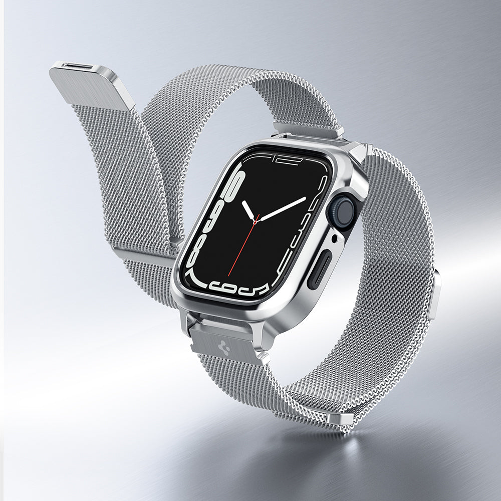 ACS04586 - Apple Watch (40mm) Metal Fit Pro in Silver showing the front, inner side front, and partial side