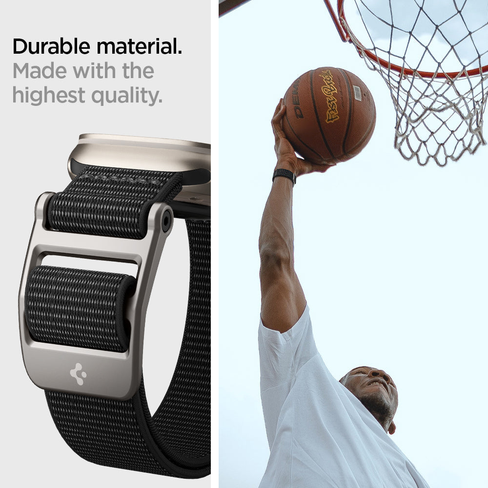 AMP02465 - Apple Watch Series (Apple Watch (49mm)/Apple Watch (45mm)/Apple Watch (42mm)) Watch Band DuraPro Flex in black durable material made with the highest quality.