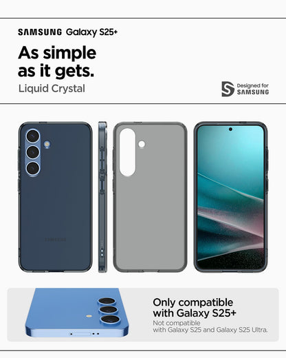 ACS08975 - Galaxy S25 Plus Case Liquid Crystal in Space Crystal showing the compatibility. Only compatible with Galaxy S25 Plus and not compatible with Galaxy S25 and Galaxy S25 Ultra