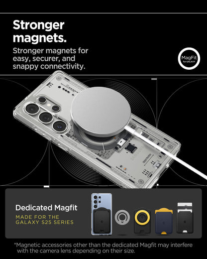 ACS08959 - Galaxy S25 Ultra Case Ultra Hybrid Metal Ring Neo One (MagFit) in Neo One stronger magnets. stronger magnets for easy securer and snappy connectivity