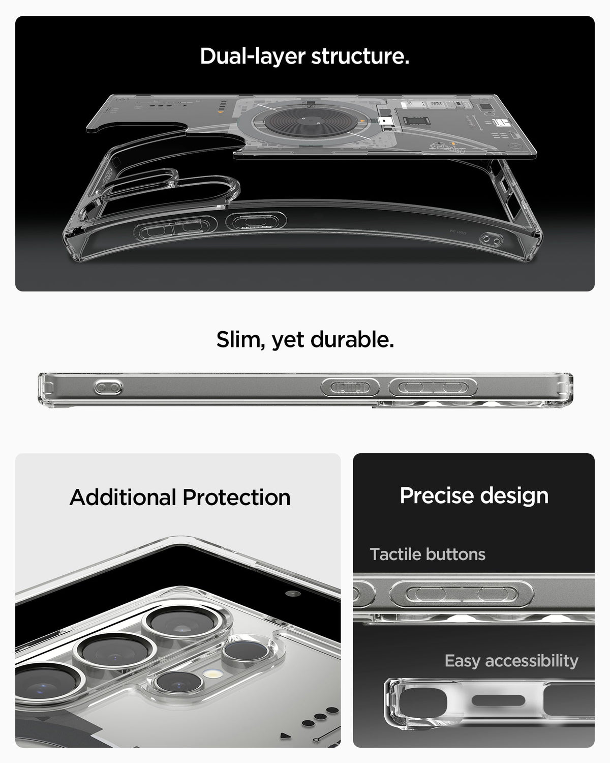 ACS08959 - Galaxy S25 Ultra Case Ultra Hybrid Metal Ring Neo One (MagFit) in Neo One dual layer structure. slim yet durable. additional protection. precise design. tactile buttons. easy accessibility.