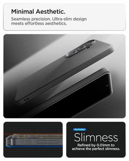 ACS11395 - Galaxy S26 Plus Thin Fit (Mag Fit) Black showing minimal aesthetic. seamless precision. ultra slim design meets effortless aesthetics