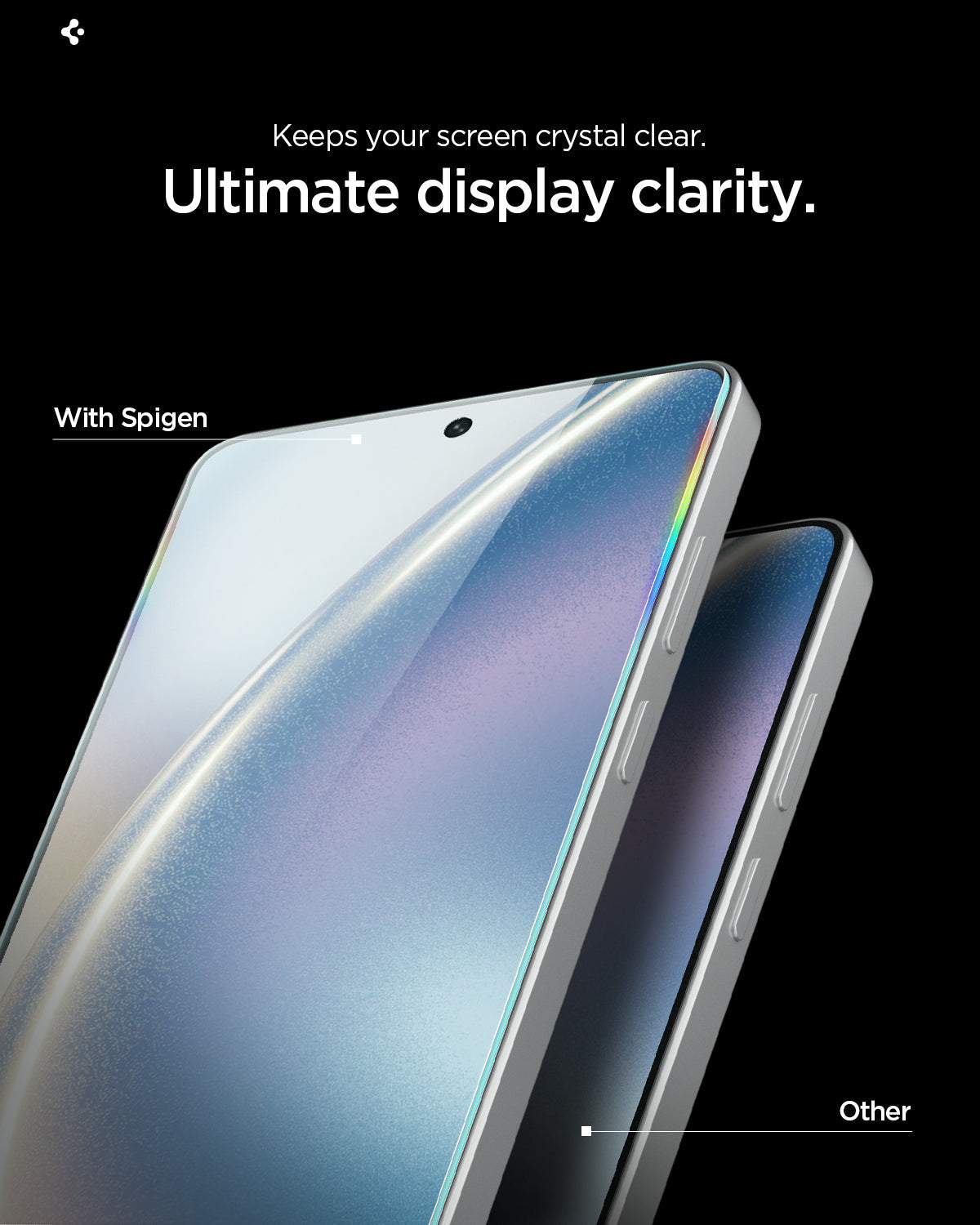 AGL11068 - Galaxy S26 Ultra GLAS.tR EZ Fit Pro showing keeps your crystal clear. ultimate display clarity