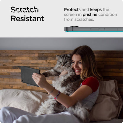 AGL07002 - Galaxy Tab S9 FE Series Screen Protector EZ FIT GLAS.tR scratch resistant protects and keeps the screen in pristine condition from scratches.