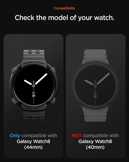 ACS10006 - SWi-dd Rugged Armor compatibility. please check the model of the galaxy watch. only compatible with galaxy watch 8 44mm