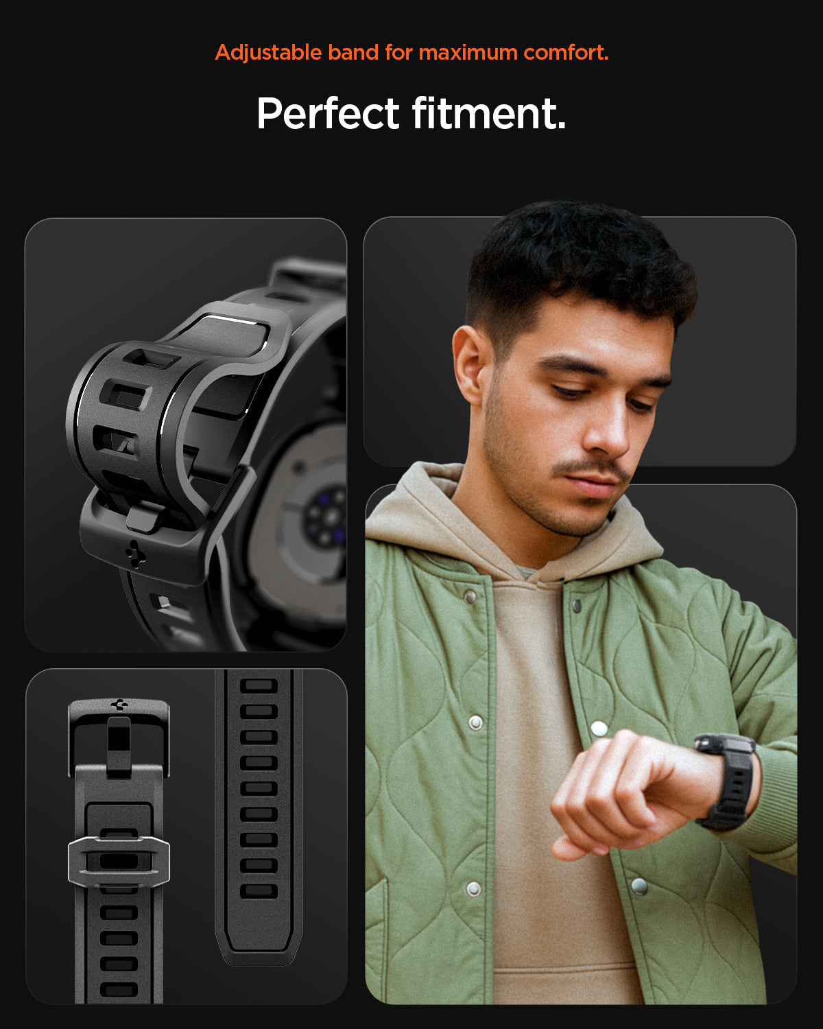 ACS10013 - Galaxy Watch 8 Rugged Armor Pro showing perfect fitment.