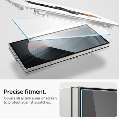 AGL07969 - Galaxy Z Fold 6 GLAS.tR EZ Fit in Clear showing the precise fitment. Covers all active areas of screen protect against scratches
