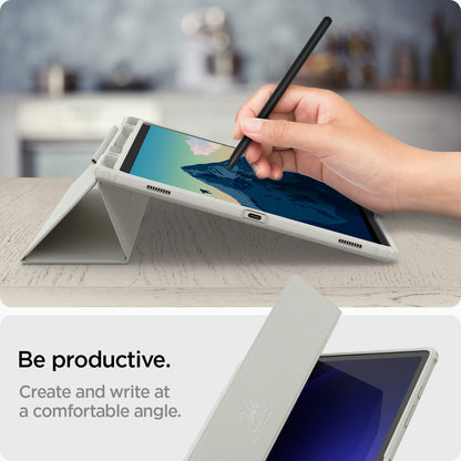 ACS06836 - Galaxy Tab S9+ Case Ultra Hybrid Pro in gray be productive. create and write at a comfortable angle.