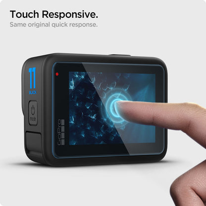 AGL03045 - HERO Series Screen Protector EZ FIT GLAS.tR showing the touch responsive, same original quick response