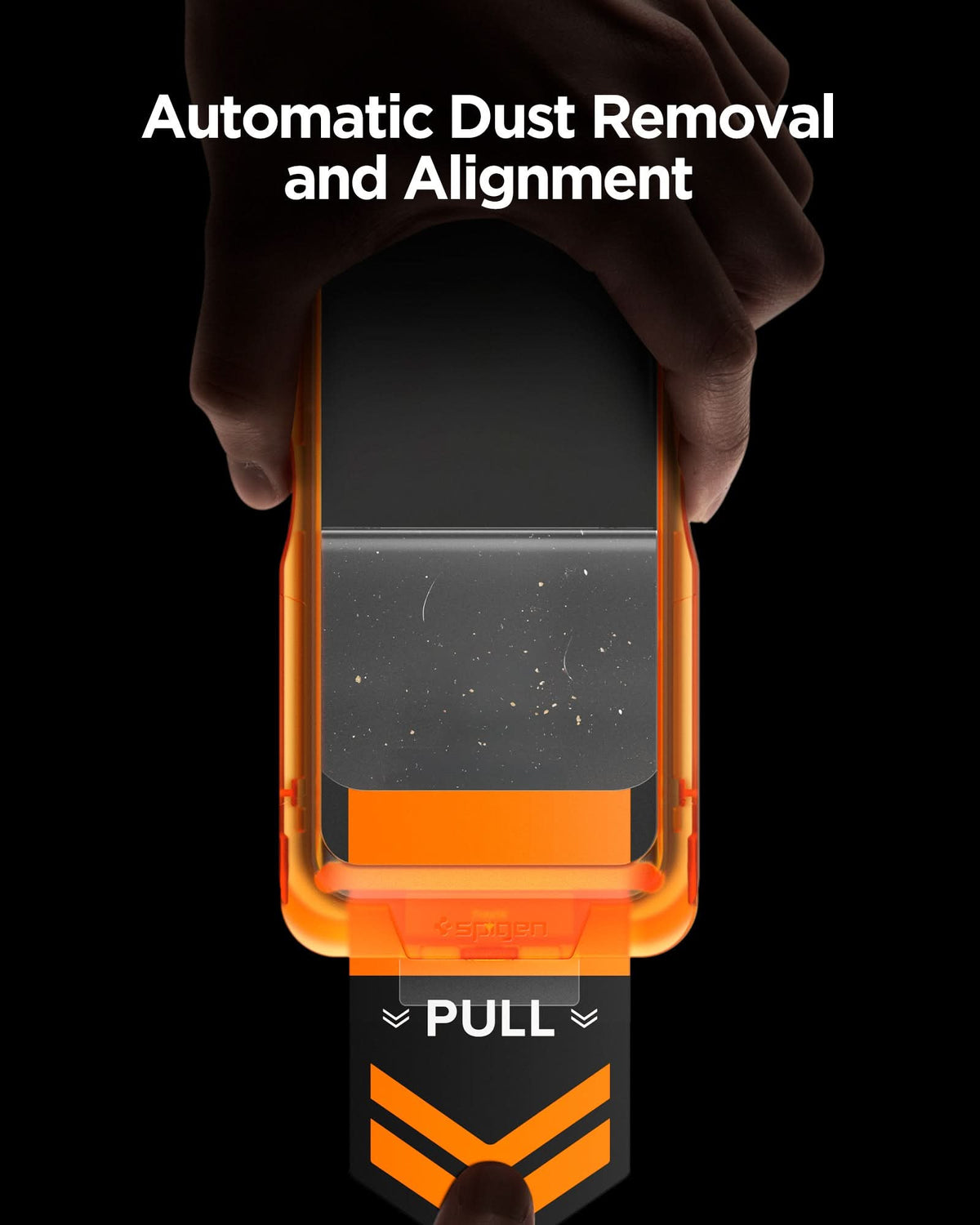 AGL11324 - iPhone 17 - Glas.tR AlignMaster S showing automatic dust removal and alignment