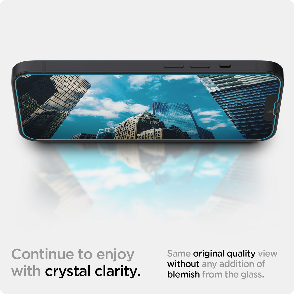 AGL03386 - iPhone 13 / 13 Pro Screen Protector EZ FIT GLAS.tR (Sensor Protection) showing the same original quality view without any addition of blemish from the glass. Continue to enjoy with crystal clarity