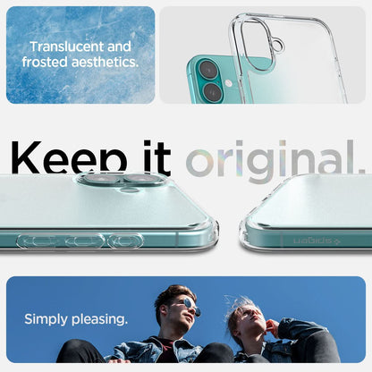 ACS08070 - iPhone 16 Plus Case Ultra Hybrid in Frost Clear be crystal clear. enjoy pure design. Keep it original. Simply pleasing.