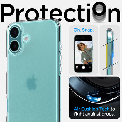 ACS08070 - iPhone 16 Plus Case Ultra Hybrid in Frost Clear protection. Oh snap. air cushion tech to fight against drops.